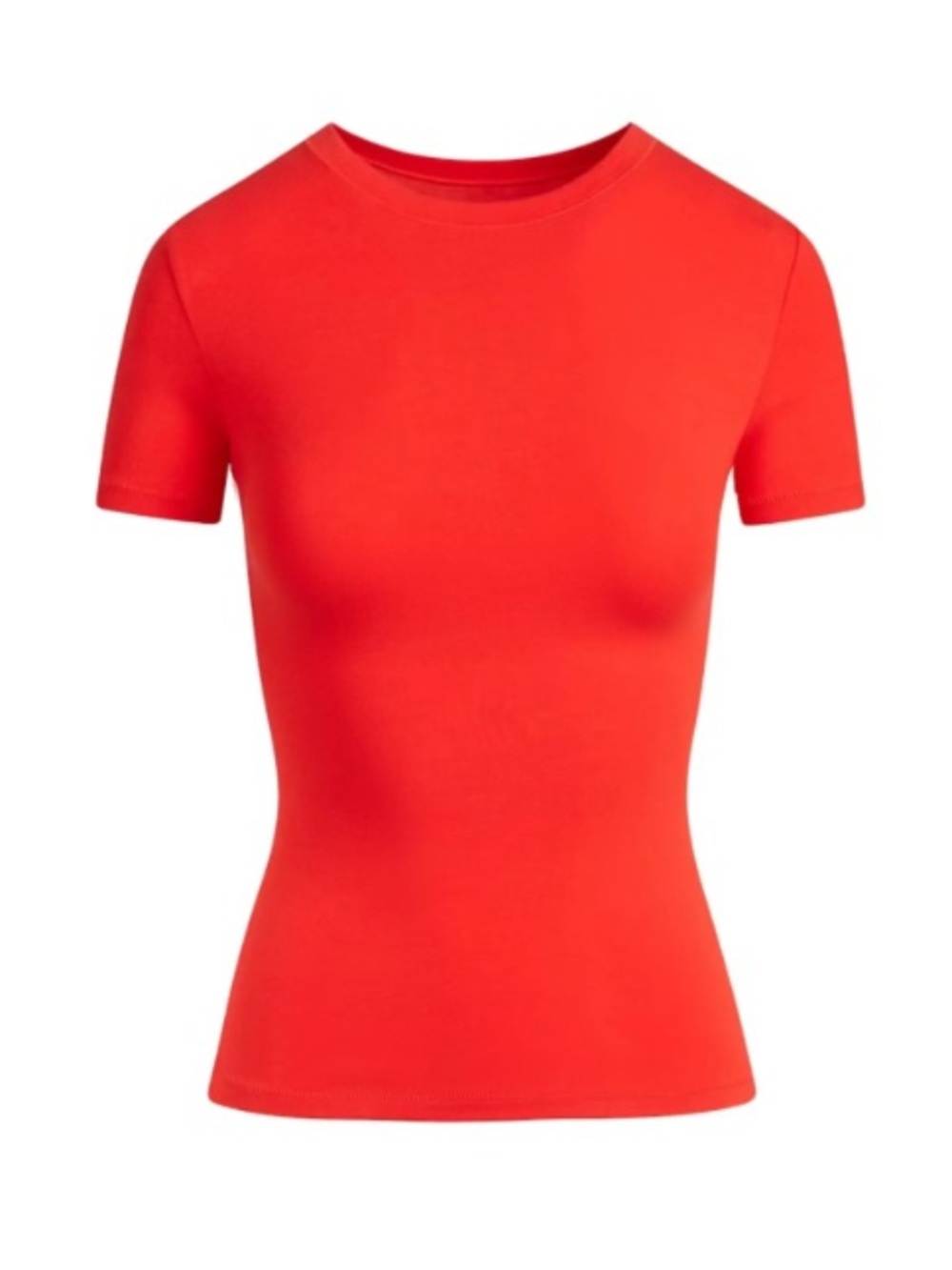 NWT SKIMS Cotton Jersey T-Shirt in Ruby